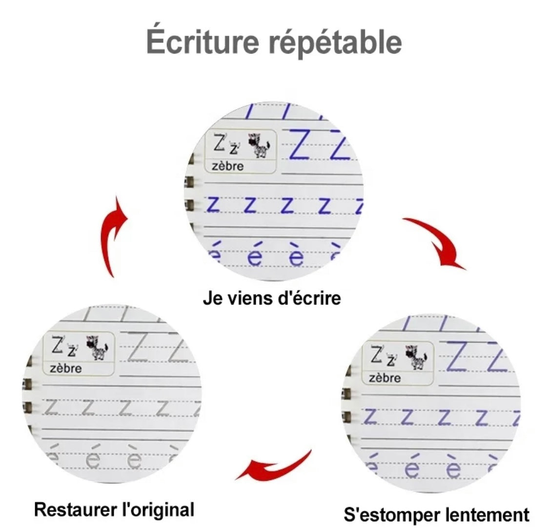 Livre d’écriture magique (3+), Lot de 04